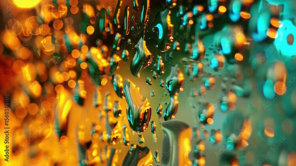 Poster a close-up view of water droplets on a window, suitable for use in various contexts such as scientif
