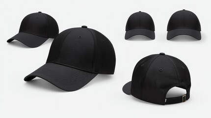 Black cap Mockup, realistic 3D