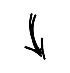 Underline arrow scribbles graphic design