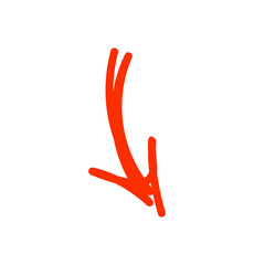 Underline arrow scribbles graphic design