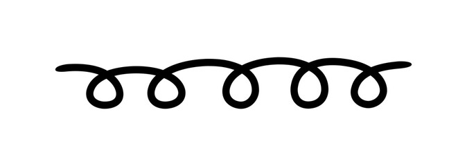 Underline wave scribbles graphic design