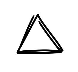 Underline triangle scribbles graphic design