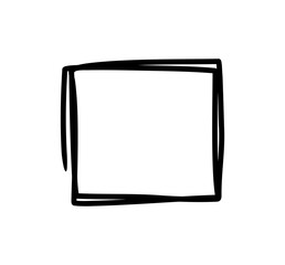 Underline square scribbles graphic design