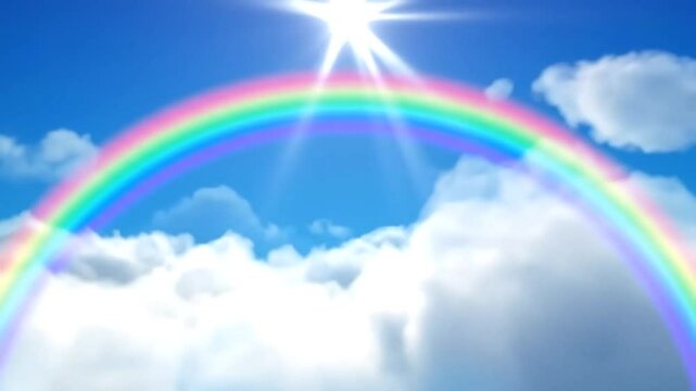 rainbow and clouds