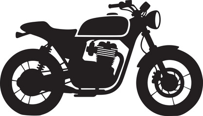 Obraz premium Motorcycle silhouette, Chopper motorcycle silhouette vector, motorcycle icon, motorcycle silhouette vector illustration on white background