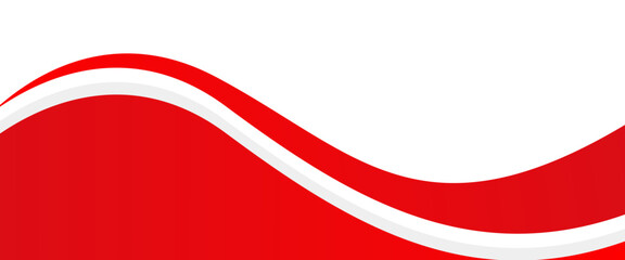 Vector red line background curve element with white space for text and message design, overlapping layers. Eps10