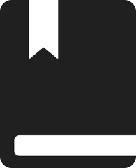 Book silhouette icon, vector illustration, isolated on white background