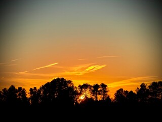 sunset in the mountains