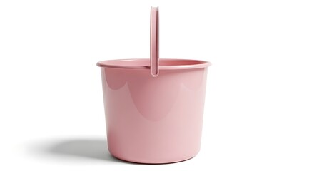 Pink bucket isolated on white background