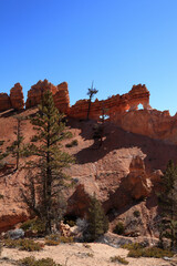 View of the sand caves in Bryce Canyon