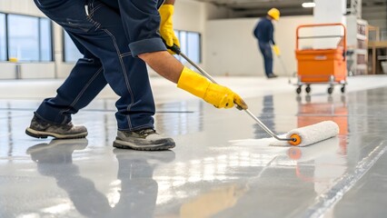 Obraz premium Construction workers at work