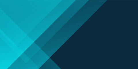 Abstract wide banner background with blue geometric shapes. Modern geometric square overlay layer. Suit for poster, presentation, banner, cover, header, website, flyer. Vector illustration
