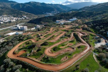 Aerial view of a motocross track (1)