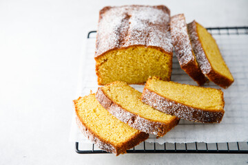 Homemade pumpkin loaf cake
