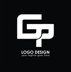 GP GP Logo Design, Creative Minimal Letter GP GP Monogram
