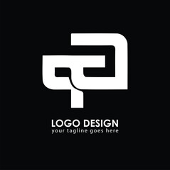 QA QA Logo Design, Creative Minimal Letter QA QA Monogram