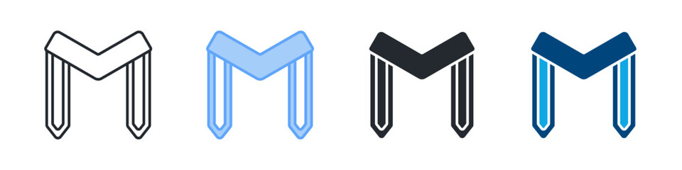 Stole Icon Set Multiple Style. Designed In Outline, Blue, Glyph, Dual Tone