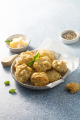 Homemade cheese cookies with herbs