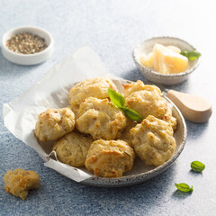 Homemade cheese cookies with herbs