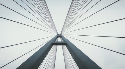 Obraz premium the cable stayed bridge closeup