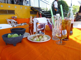 glass of beer on table