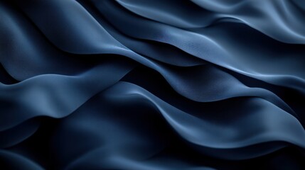 Obraz premium Deep blue flowing fabric texture