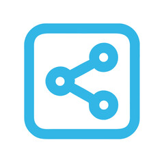 Modern Share Icon Simple, Clean, and Minimalist Design