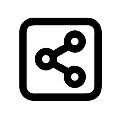 Modern Share Icon Simple & Clean Social Media Symbol