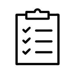 Checklist Icon Clipboard with Checkmarks - Vector Illustration