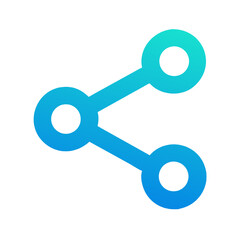 Modern Share Icon Simple & Clean Social Media Symbol
