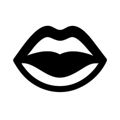 Glossy Lips Icon Feminine, Expressive, Red