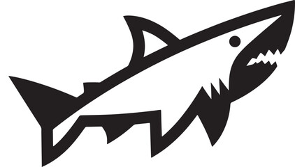 Vintage Shark Icons in Retro and Classic Silhouette Vector Style Design.
