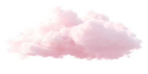 Fluffy pink cloud isolated on black background Dreamy cotton candy cloudscape with soft pastel colors Concept of fantasy, imagination, and peacefulness © Dinali
