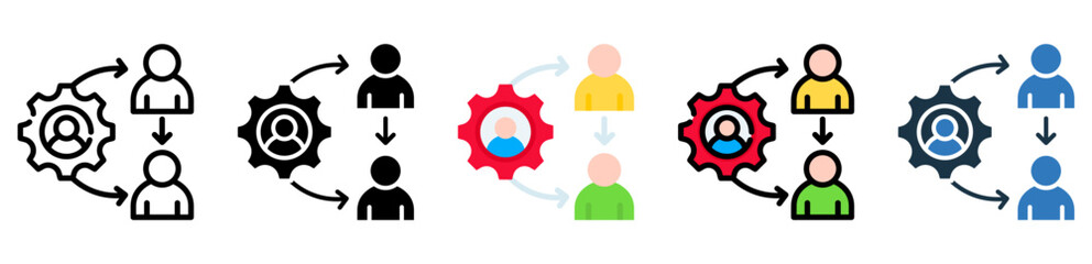 Coordination icon multiple style 