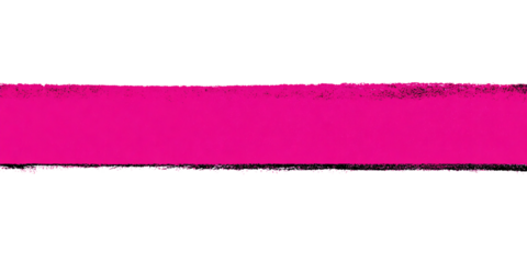 Abstract hot pink paint stroke on black background Modern artistic design element with vibrant color and grunge texture for creative projects and graphic design