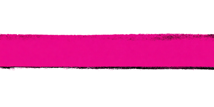 Abstract hot pink paint stroke on black background Modern artistic design element with vibrant color and grunge texture for creative projects and graphic design