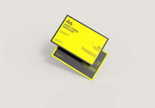 Postcard Mockup on Neutral Background