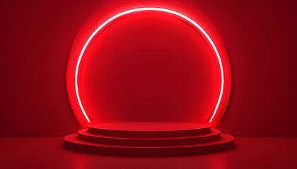 3d render of a red carpet