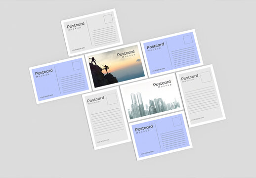 Collection of Postcard Mockup
