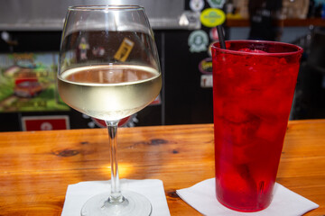 White wine and Water