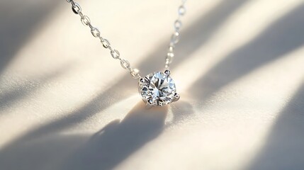 diamond necklace on black background