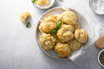 Homemade cheese cookies with herbs