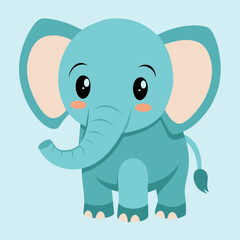 cute baby vector elephant