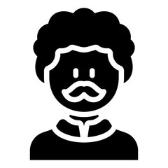 Curly gentleman with pullover sweater