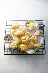 Homemade cheese cookies with herbs