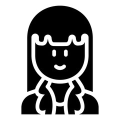 Young woman with long hair and coat jacket