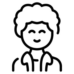 Curly man with blazer