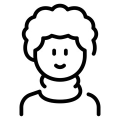 Curly man with turtleneck sweater