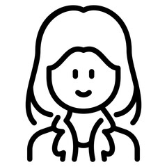 Long bob hair woman with coat jacket