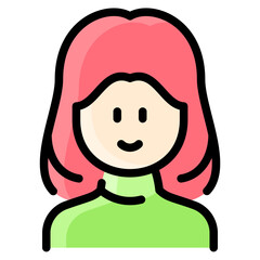 Long bob hair woman with turtleneck sweater